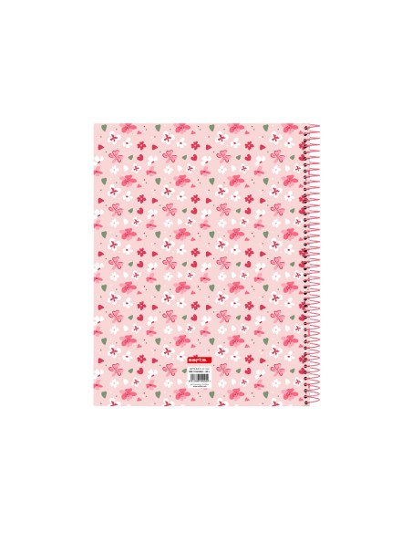 Cuaderno espiral safta microperforado din a4 tapa forrada 120 hojas cuadro 5 mm 60 gr vicky martin berrocal