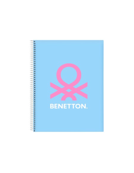 Cuaderno espiral safta microperforado din a4 tapa forrada 120 hojas cuadro 5 mm 60 gr benetton spring