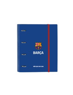 Carpeta 4 anillas 35 mm safta din a4 goma y 5 separadores tapa forrada recambio 100h 60 gr fc barcelona 2