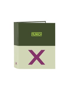 Carpeta safta carton folio 4 anillas lomo ancho munich bright khaki 60x270x300 mm