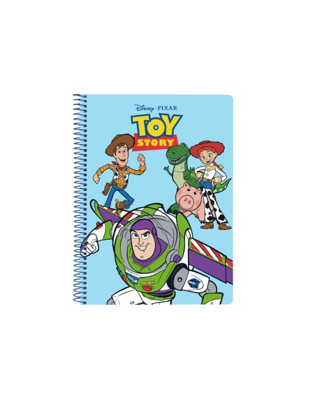 Cuaderno espiral safta cuarto 80 h 60 gr cuadro 4 mm tapa extradura toy story ready to play