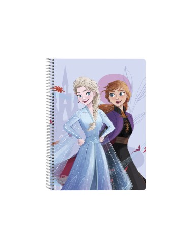 Cuaderno espiral safta cuarto 80 h 60 gr cuadro 4 mm tapa extradura frozen ii memories