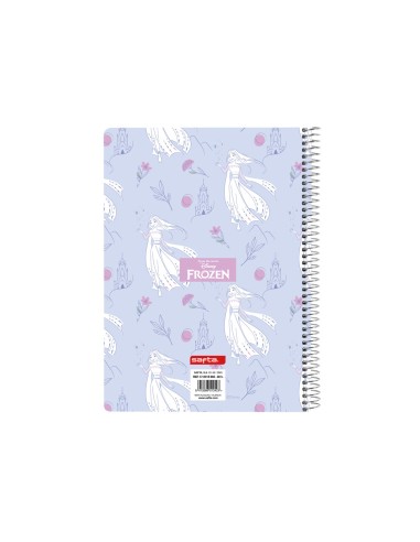 Cuaderno espiral safta cuarto 80 h 60 gr cuadro 4 mm tapa extradura frozen ii memories