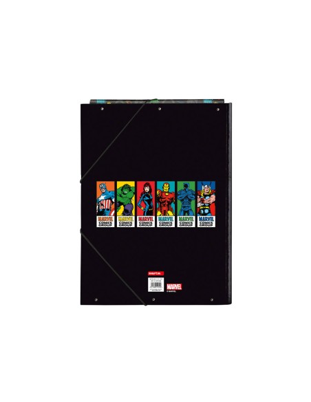 Carpeta safta gomas carton folio solapas avengers super heroes