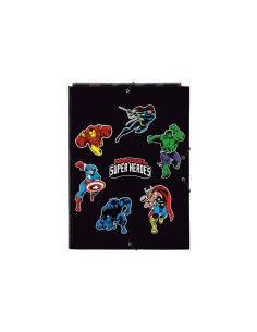 Carpeta safta gomas carton folio solapas avengers super heroes