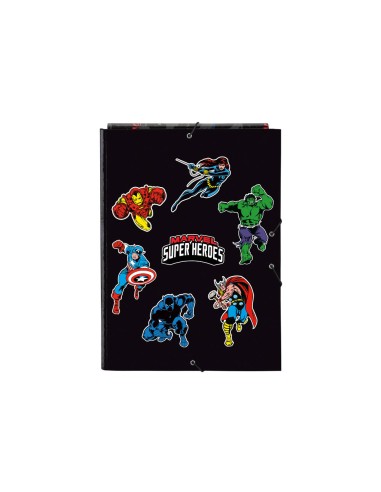 Carpeta safta gomas carton folio solapas avengers super heroes