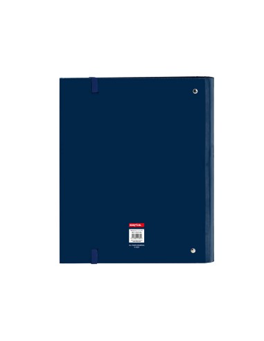 Carpeta 4 anillas 35 mm safta din a4 gomas y 5 separadores tapa forrada recambio 100 h 60 gr cuadro 5 mm stationery