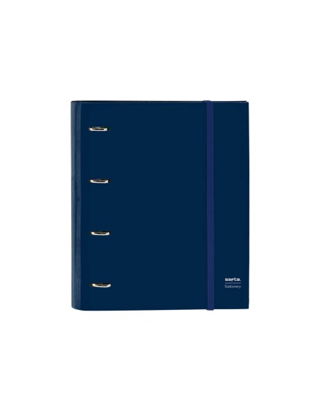 Carpeta 4 anillas 35 mm safta din a4 gomas y 5 separadores tapa forrada recambio 100 h 60 gr cuadro 5 mm stationery