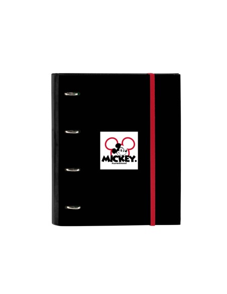 Carpeta 4 anillas 35 mm safta din a4 gomas y 5 separadores tapa forrada recambio 100 h 60 gr cuadro 5 mm mickey