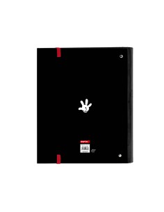 Carpeta 4 anillas 35 mm safta din a4 gomas y 5 separadores tapa forrada recambio 100 h 60 gr cuadro 5 mm mickey