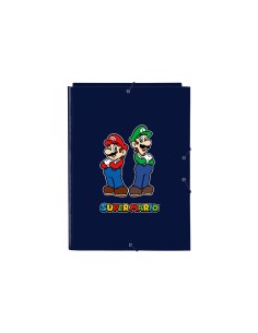 Carpeta gomas solapas safta folio super mario