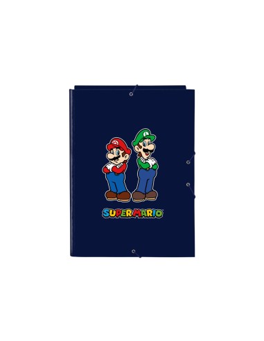 Carpeta gomas solapas safta folio super mario