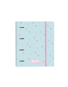 Carpeta con recambio safta din a4 tapa forrada 100 h 60 gr cuadro 5 mm con goma y 5 separadores moos garden