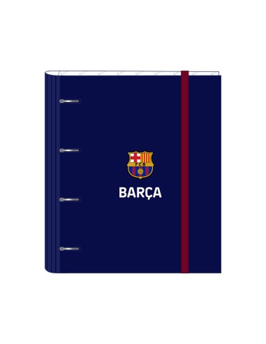 Carpeta con recambio safta din a4 tapa forrada 100 h 60 gr cuadro 5 mm con goma y 5 separadores fc barcelona 1