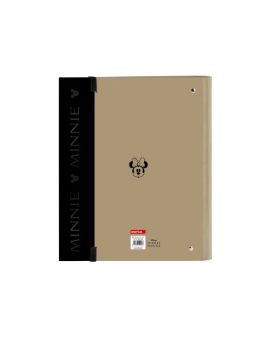 Carpeta con recambio safta din a4 tapa forrada 100 h 60 gr cuadro 5 mm minnie mouse premium 270x35x320 mm
