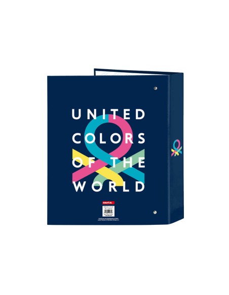 Carpeta safta folio carton 4 anillas lomo ancho 270x60x330 mm benetton corazones