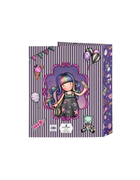 Carpeta carton folio 4 anillas safta lomo ancho gorjuss fairground 270x60x330 mm