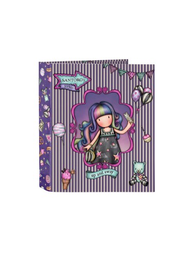 Carpeta carton folio 4 anillas safta lomo ancho gorjuss fairground 270x60x330 mm