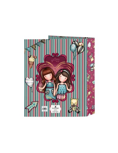 Carpeta carton folio 4 anillas safta lomo ancho gorjuss fairground 270x60x330 mm