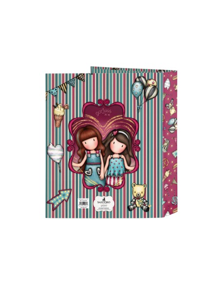 Carpeta carton folio 4 anillas safta lomo ancho gorjuss fairground 270x60x330 mm