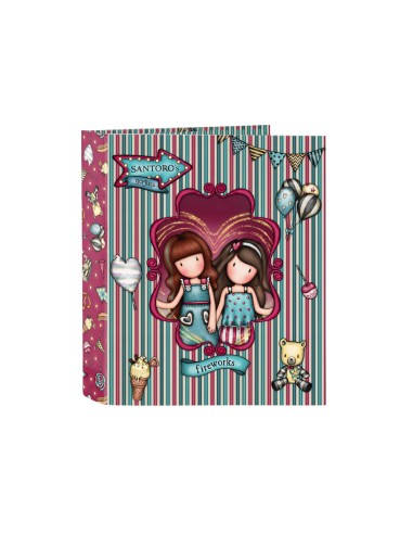 Carpeta carton folio 4 anillas safta lomo ancho gorjuss fairground 270x60x330 mm