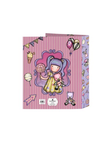 Carpeta carton folio 4 anillas safta lomo ancho gorjuss fairground 270x60x330 mm