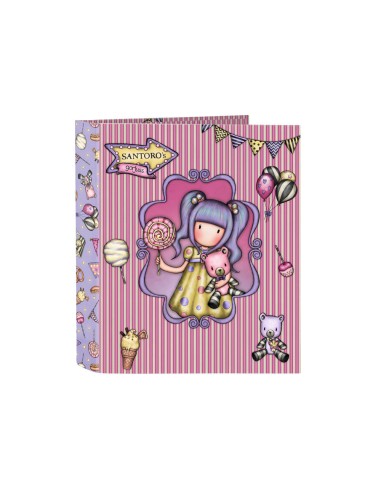 Carpeta carton folio 4 anillas safta lomo ancho gorjuss fairground 270x60x330 mm