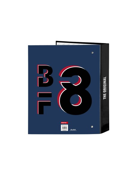 Carpeta carton folio 4 anillas safta lomo ancho blackfit8 urban 270x60x330 mm