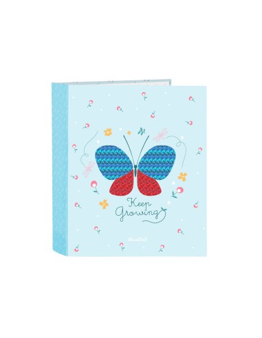 Carpeta carton folio 4 anillas safta lomo ancho blackfit8 mariposa 270x60x330 mm