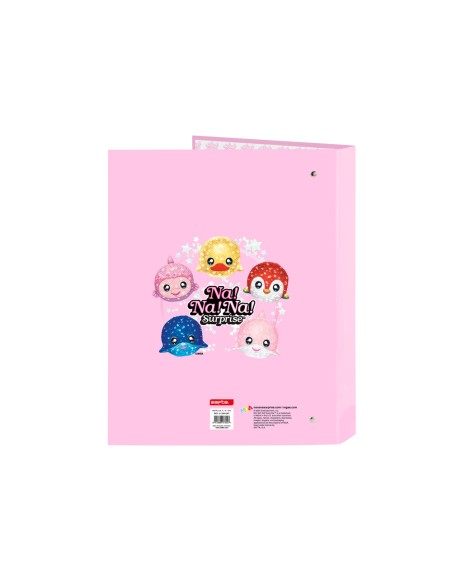 Carpeta carton folio 4 anillas mixtas safta na na na surprise sparkles 265x40x330 mm