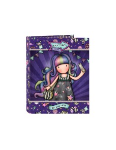 Carpeta carton folio 4 anillas mixtas safta gorjuss fairground 265x40x330 mm