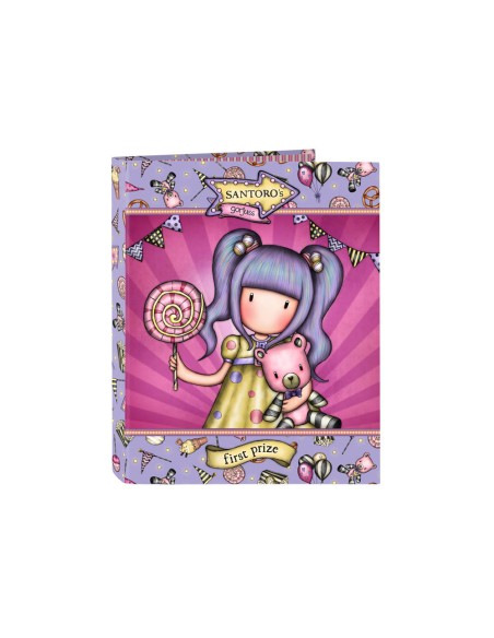 Carpeta carton folio 4 anillas mixtas safta gorjuss fairground 265x40x330 mm