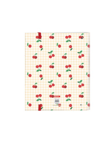Carpeta 4 anillas safta a4 con recambio 100 hojas cherry 270x35x320 mm