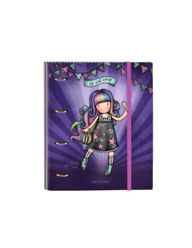 Carpeta 4 anillas safta a4 con recambio 100 hojas gorjuss fairground 270x35x320 mm