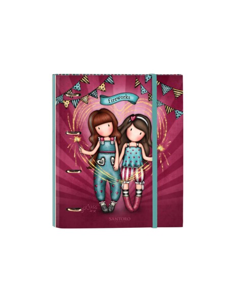 Carpeta 4 anillas safta a4 con recambio 100 hojas gorjuss fairground 270x35x320 mm