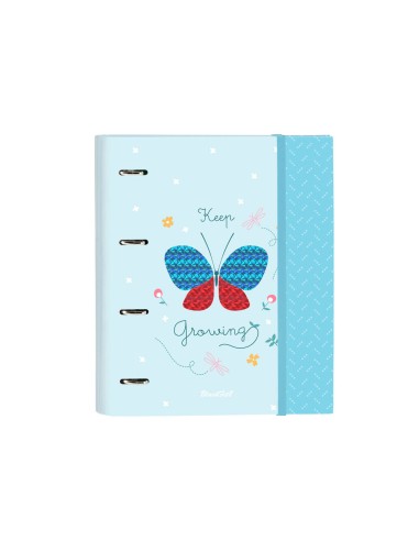 Carpeta 4 anillas safta a4 con recambio 100 hojas blackfit8 mariposa 270x35x320 mm