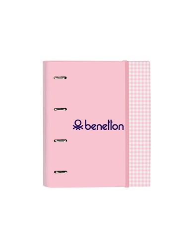 Carpeta 4 anillas safta a4 con recambio 100 hojas benetton vichy 270x35x320 mm