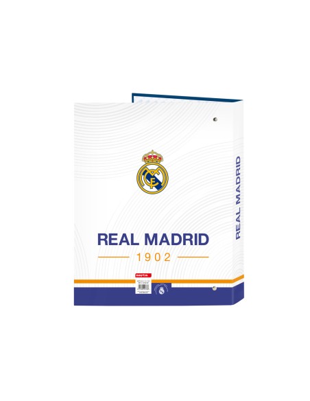 Carpeta safta folio carton 4 anillas mixtas real madrid 1 equipacion 21 22