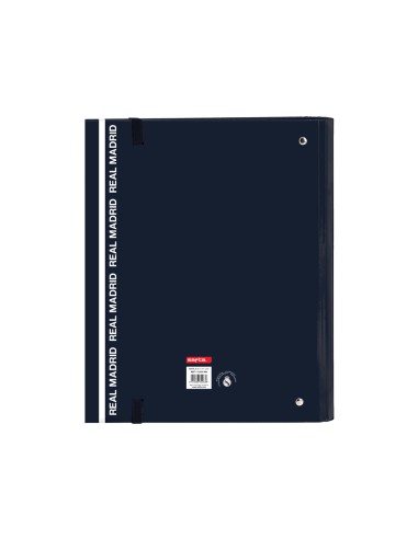 Carpeta con recambio safta din a4 tapa forrada 100 h 60 gr cuadro 5 mm real madrid 270x35x320 mm