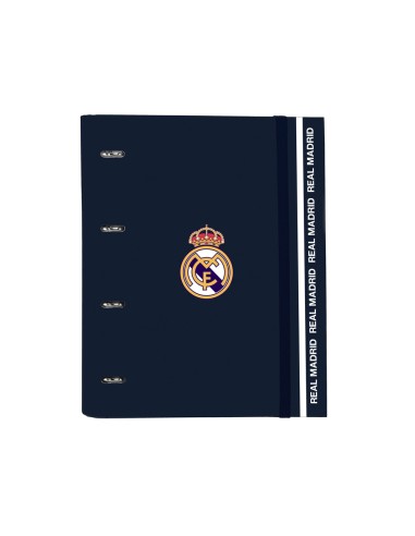 Carpeta con recambio safta din a4 tapa forrada 100 h 60 gr cuadro 5 mm real madrid 270x35x320 mm