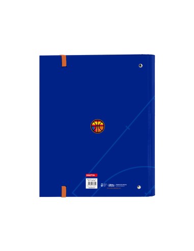 Carpeta con recambio safta din a4 tapa forrada 100 h 60 gr cuadro 5 mm valencia basket club 270x35x320 mm