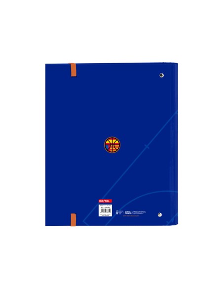 Carpeta con recambio safta din a4 tapa forrada 100 h 60 gr cuadro 5 mm valencia basket club 270x35x320 mm