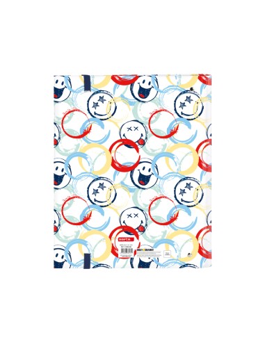 Carpeta con recambio safta din a4 tapa forrada 100 h 60 gr cuadro 5 mm smiley world art 270x35x320 mm