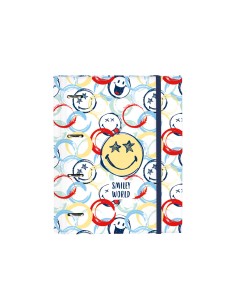 Carpeta con recambio safta din a4 tapa forrada 100 h 60 gr cuadro 5 mm smiley world art 270x35x320 mm
