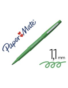 Rotulador paper mate flair original punta fibra verde