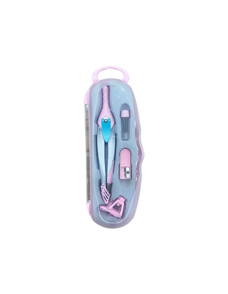Compas liderpapel lock device con adaptador universal y tubo de minas color rosa claro Compas liderpapel lock device con adaptador universal y tubo de minas color rosa claro