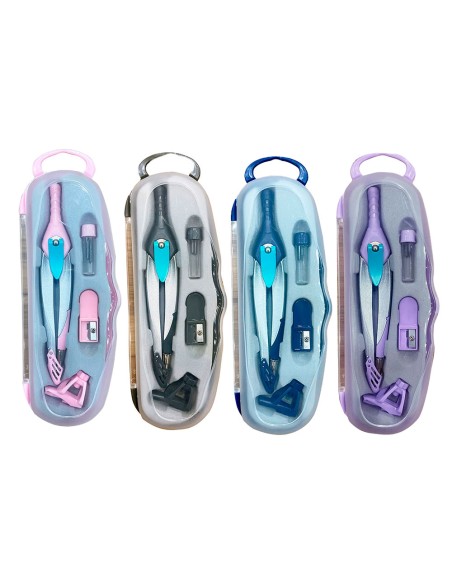 Compas liderpapel lock device con adaptador universal y tubo de minas expositor con 12 unidades colores surtidos Compas liderpapel lock device con adaptador universal y tubo de minas expositor con 12 unidades colores surtidos