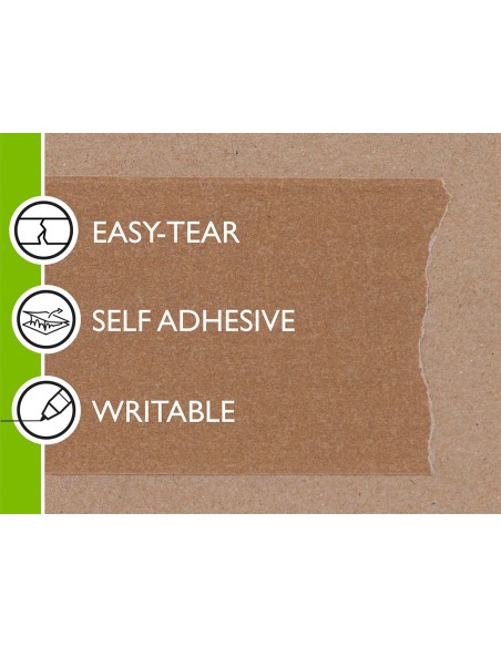 Cinta adhesiva q connect kraft 50mt x 50 mm para embalaje