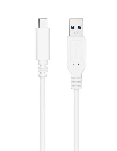 Nanocable Cable USB 3.1 Gen2 USB-C/A 0,5 M Blanco Nanocable Cable USB 3.1 Gen2 USB-C/A 0,5 M Blanco