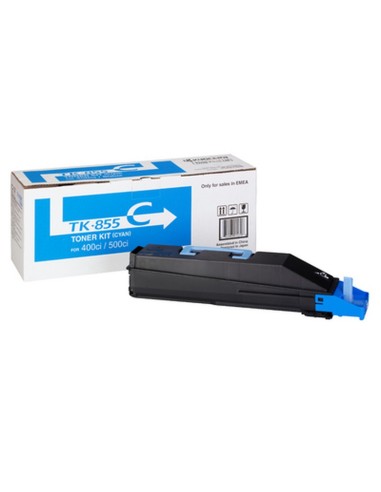 Kyocera TK855 Cyan Cartucho de Toner Original - 1T02H7CEU0/TK855C